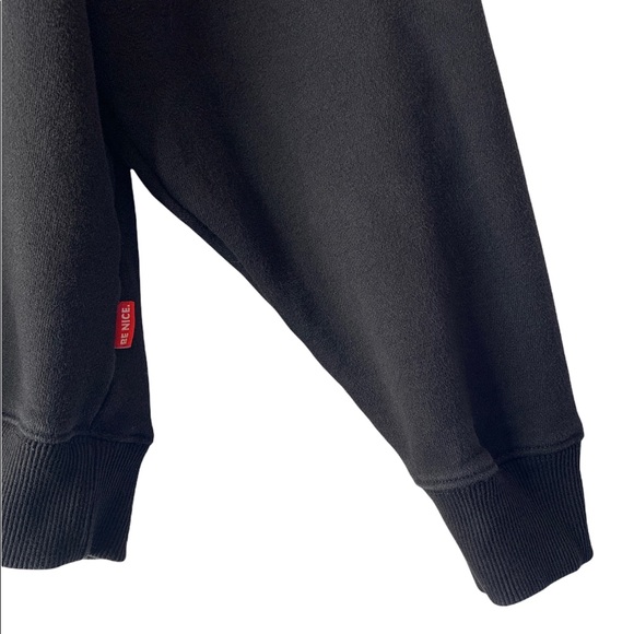 NICEKICKS Men‘s Size Small NICE. Logo Hoodie Black - Picture 7 of 13